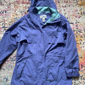Vintage L.L. Bean lilac/Teal anorak with hideable hood